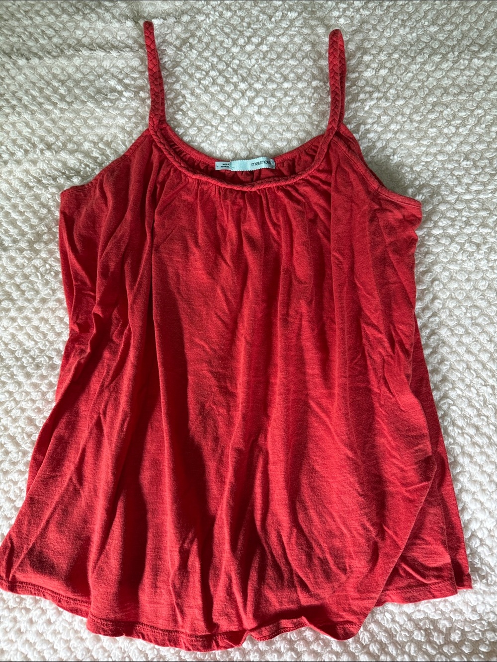 Maurices Red Braided-Strap Camisole